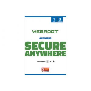 Webroot Antivirus Protection and Internet Security Software 2022 - 3 Device, 1 Year Subscription